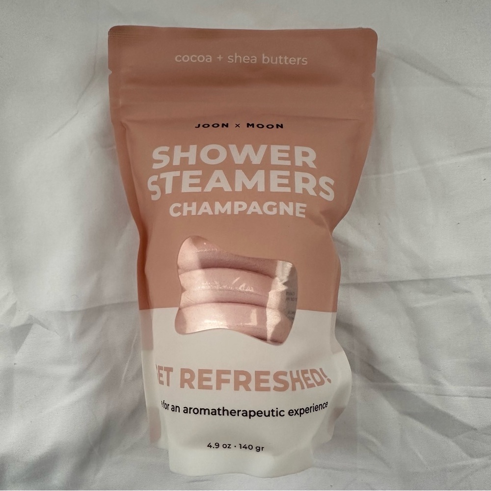 Joon x Moon Champagne Shower Steamers Cocoa + Shea Butters 7 Tablets 4.9 oz New - Picture 2 of 5